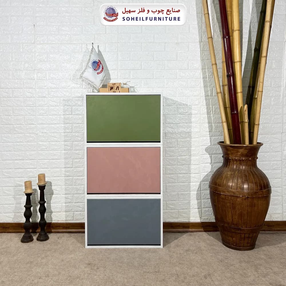 جاکفشی داشبوردی تمام ام دی اف MDF بدون دستگیره سهیل