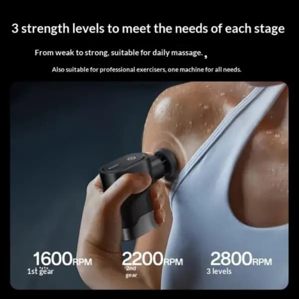ماساژور تفنگی قابل حمل یسیدو مدل Yesido MG61 Mini Portable Massage Gun — تصویر ۵