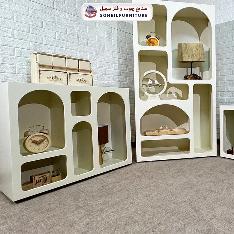 میز کنسول مینیمال کرم رنگ سهیل — تصویر ۵