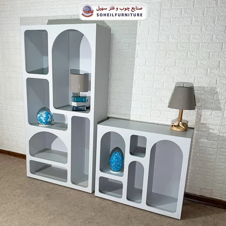 میز کنسول مینیمال طوسی رنگ سهیل — تصویر ۵