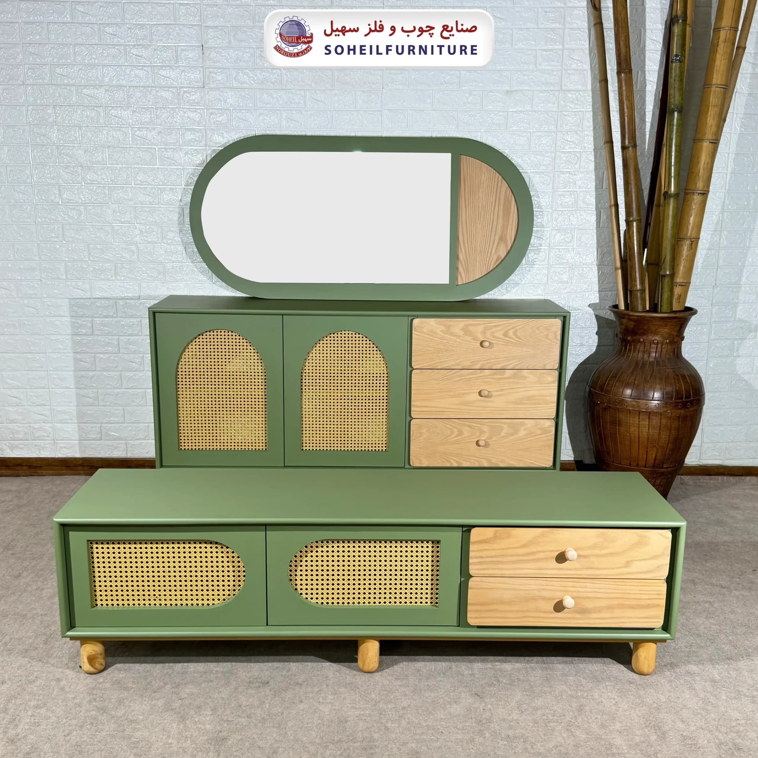 آینه کنسول حصیری مدل 146 سهیل — تصویر ۸