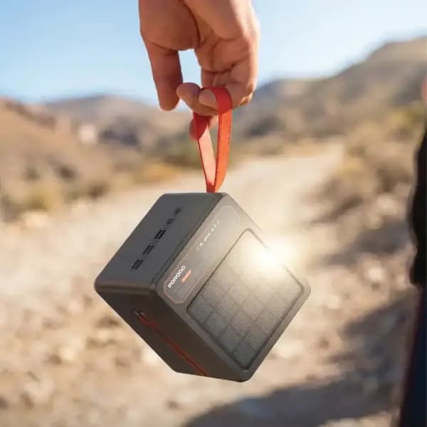 پاوربانک خورشیدی 20000 هزار 22.5 وات با کابل داخلی پرودو مدل Porodo Laros Solar with 22.5W Fast Charging — تصویر ۵