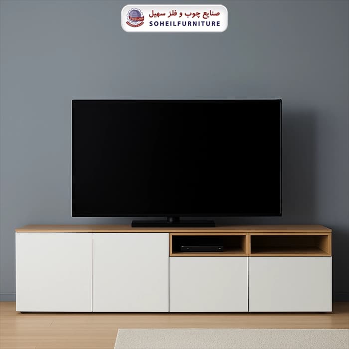 میز تلویزیون پینترستی 2 کشو 2 کمد