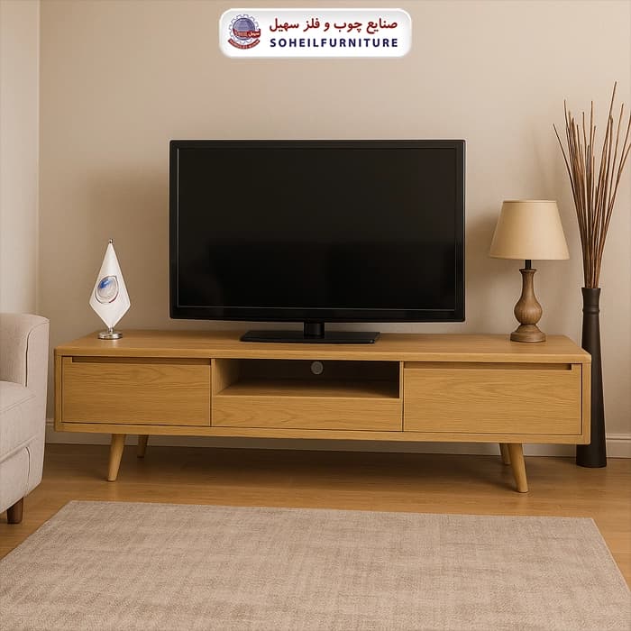 میز تلویزیون 124 جدید(142) سهیل (روکش ضد آب و ضد خش وکیوم)