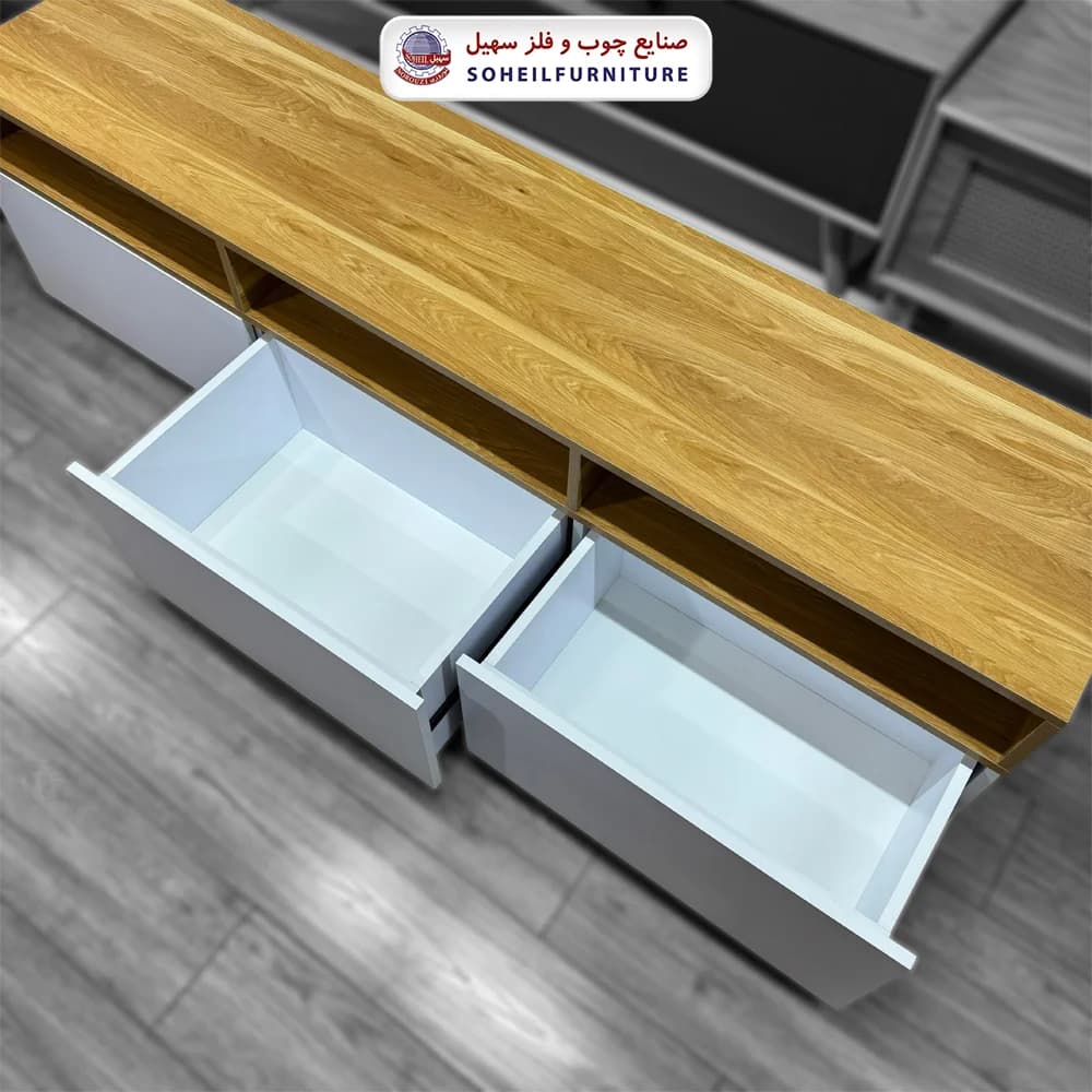 میز تلویزیون پینترستی ۳ کشو — تصویر ۳