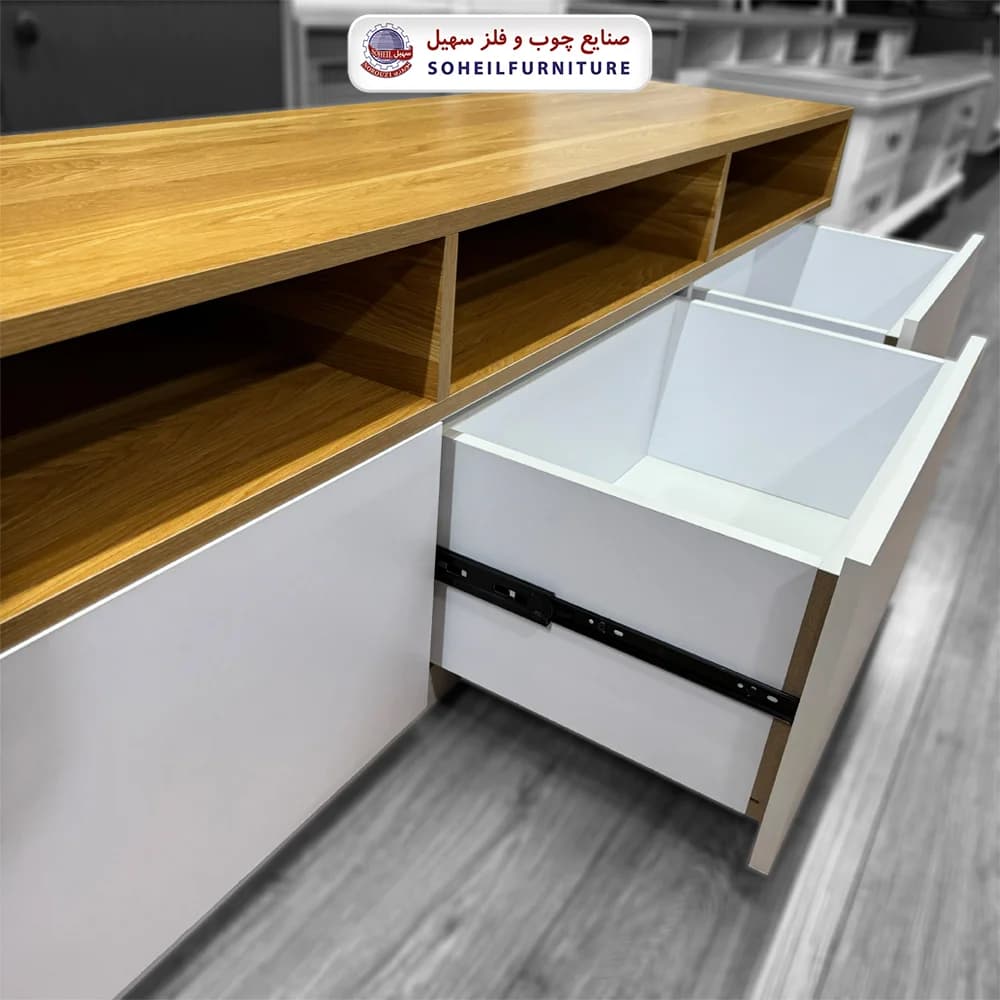 میز تلویزیون پینترستی ۳ کشو — تصویر ۴