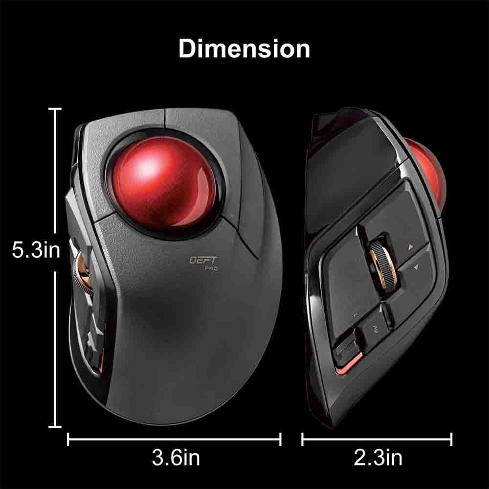 ماوس ترکبال ارگونومیک ELECOM مدل DEFT Pro — تصویر ۴
