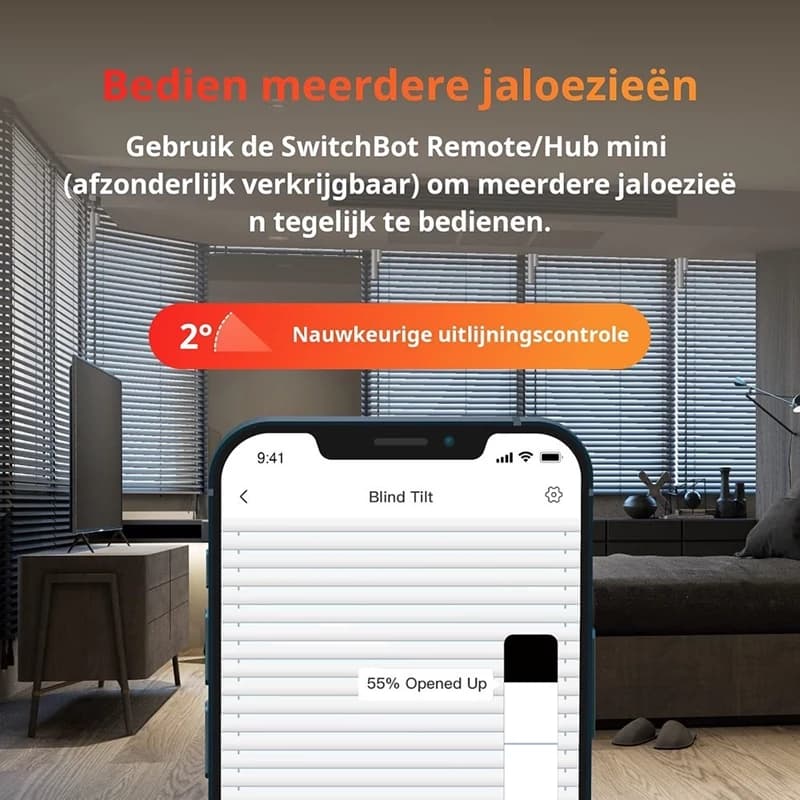 ربات پرده هوشمند SwitchBot مدل Blind Tilt همراه با پنل خورشیدی — تصویر ۲