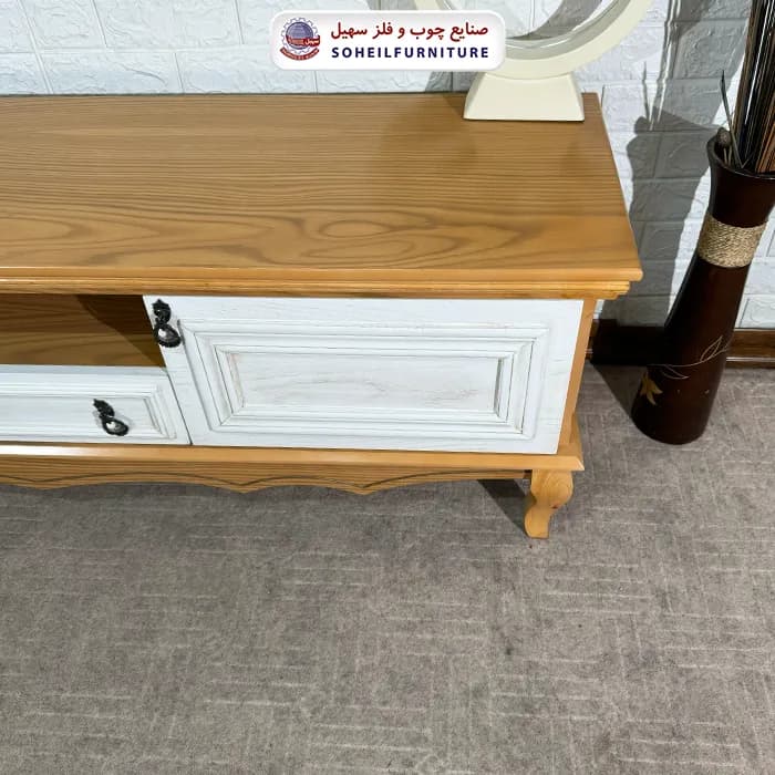 میز تلویزیون 139 سهیل (روکش طبیعی چوب بلوط) — تصویر ۴