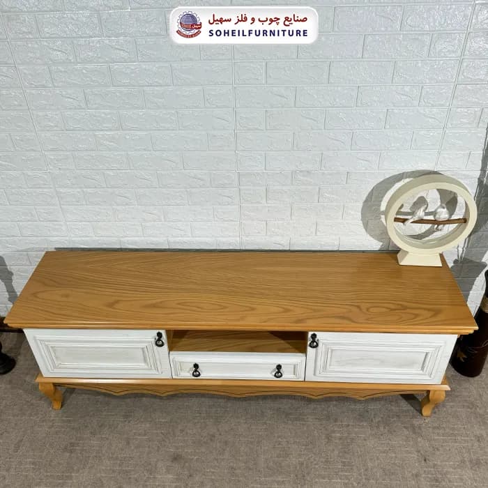 میز تلویزیون 139 سهیل (روکش طبیعی چوب بلوط) — تصویر ۸