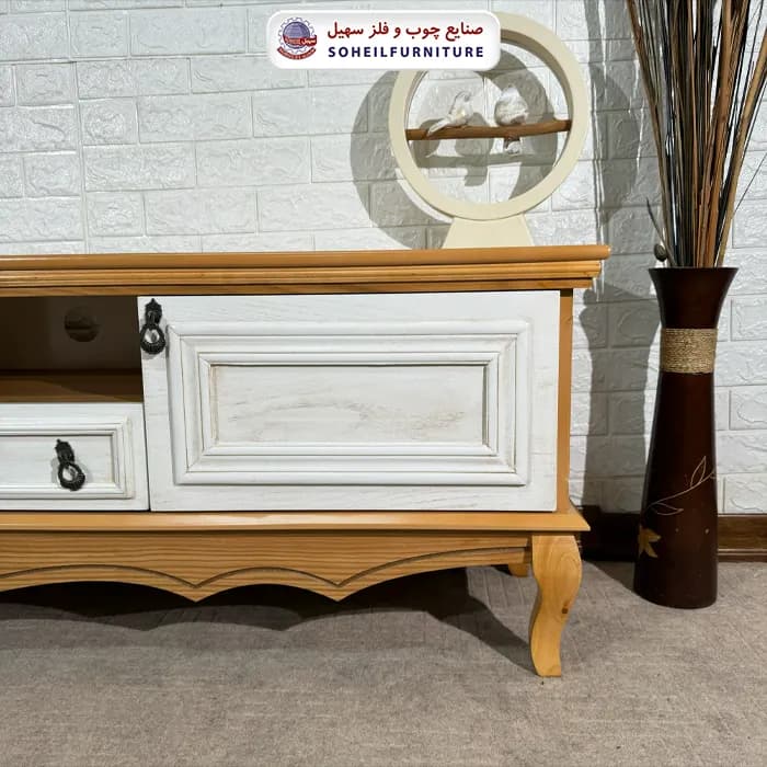 میز تلویزیون 139 سهیل (روکش طبیعی چوب بلوط) — تصویر ۵