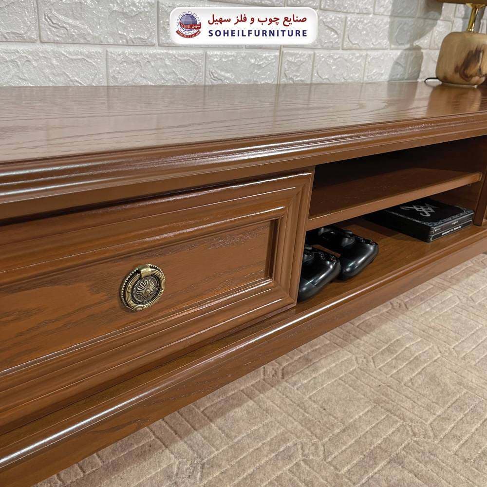 میز تلویزیون 132 سهیل (روکش طبیعی چوب بلوط) — تصویر ۷