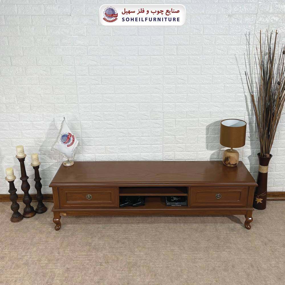 میز تلویزیون 132 سهیل (روکش طبیعی چوب بلوط) — تصویر ۴