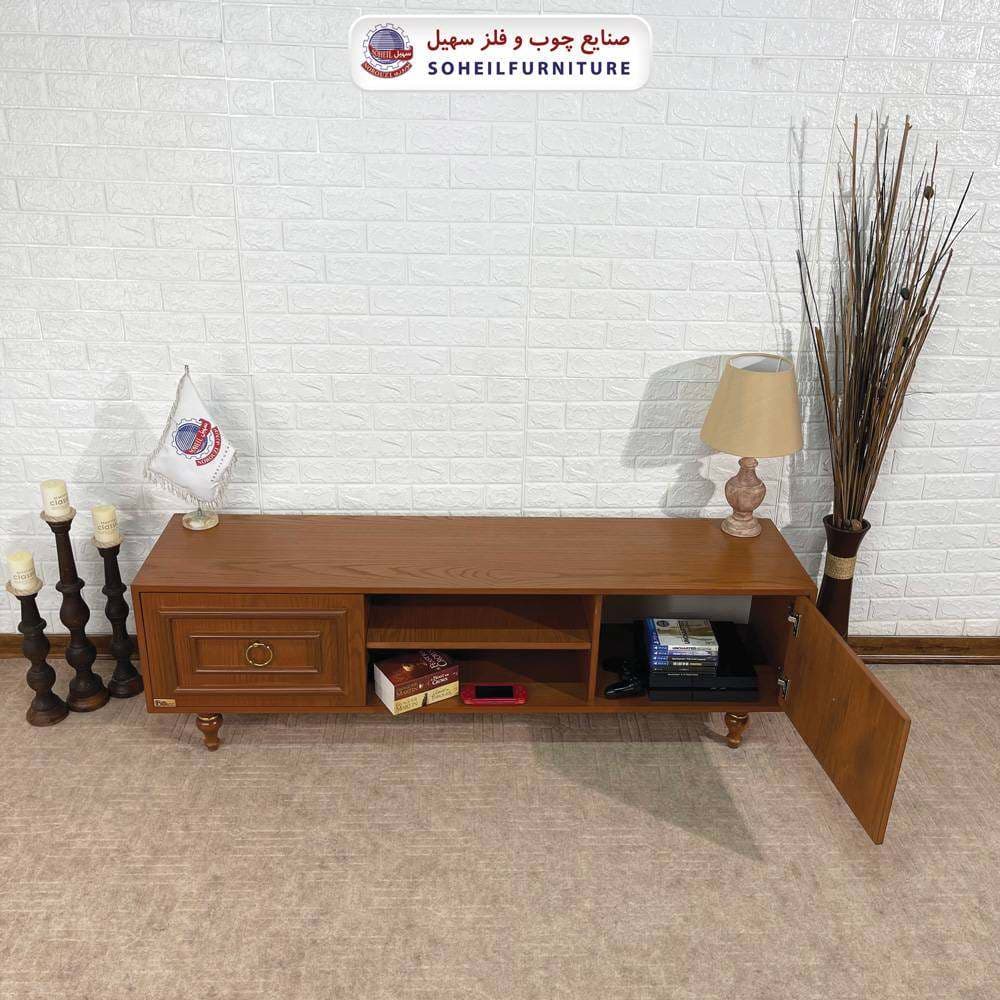 میز تلویزیون 135 سهیل (روکش طبیعی بلوط) — تصویر ۳