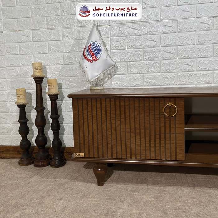 میز تلویزیون 101 سهیل (روکش طبیعی چوب بلوط) — تصویر ۷