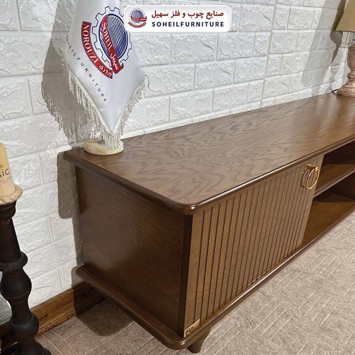 میز تلویزیون 101 سهیل (روکش طبیعی چوب بلوط) — تصویر ۶