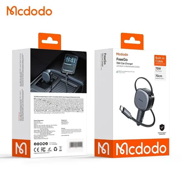 شارژر فندکی 75 وات فست شارژ با کابل مک دودو مدل Mcdodo CC-1560 — تصویر ۷