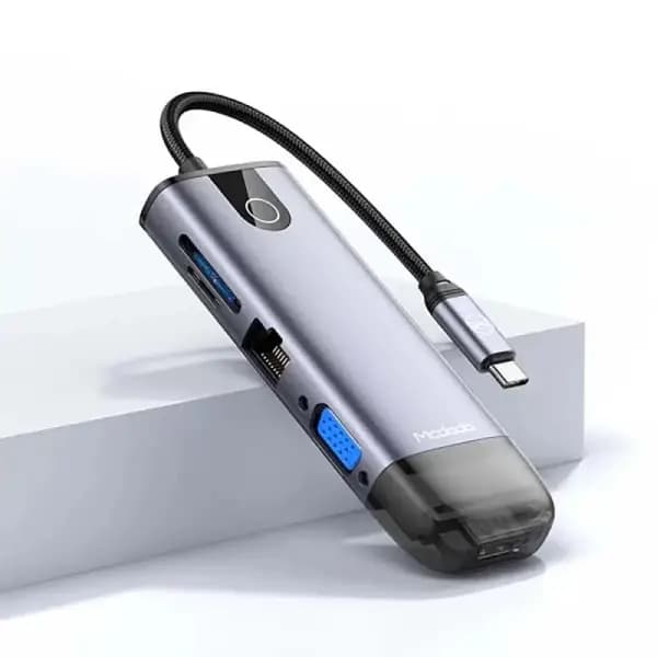 هاب 10 در 1 بیسوس مدل Mcdodo HU-7420 10 in 1 Type-c Gigabit Lan + Hdmi
