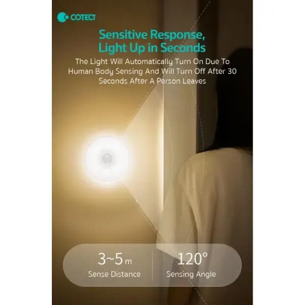چراغ ال ای دی سنسور دار کوتسی مدل Coteci Motion Sensor LED Light — تصویر ۲