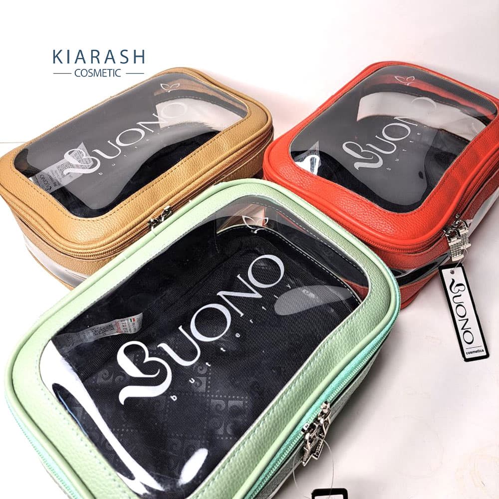 کیف آرایشی بونو مدل شفاف چرمی کد9030 — تصویر ۲