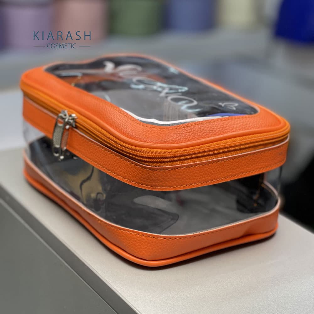 کیف آرایشی بونو مدل شفاف چرمی کد9030 — تصویر ۶