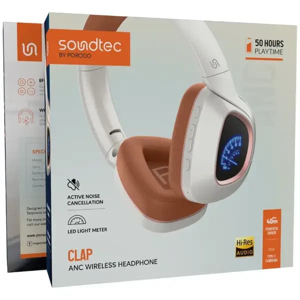 هدفون بی سیم پرودو مدل Porodo Soundtec Clap ANC Wireless Headphone — تصویر ۵