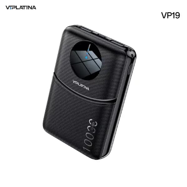 پاوربانک فست‌شارژ 10000 هزار به همراه ۳ کابل متصل وی آی پلاتینا مدل VIPLATINA VP19