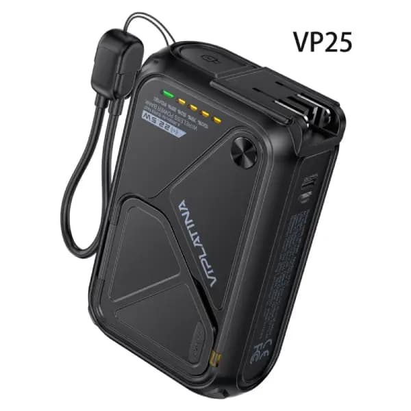 پاوربانک و شارژر دیواری 20000 هزار 5 در 1 وی آی پلاتینا مدل VIPLATINA VP25