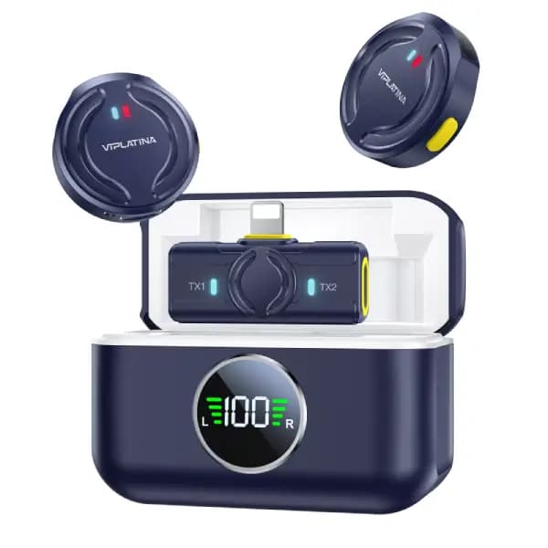 میکروفون یقه ای بی سیم وی آی پلاتینا مدل VIPLATINA VR10 Wireless Microphone USB-L