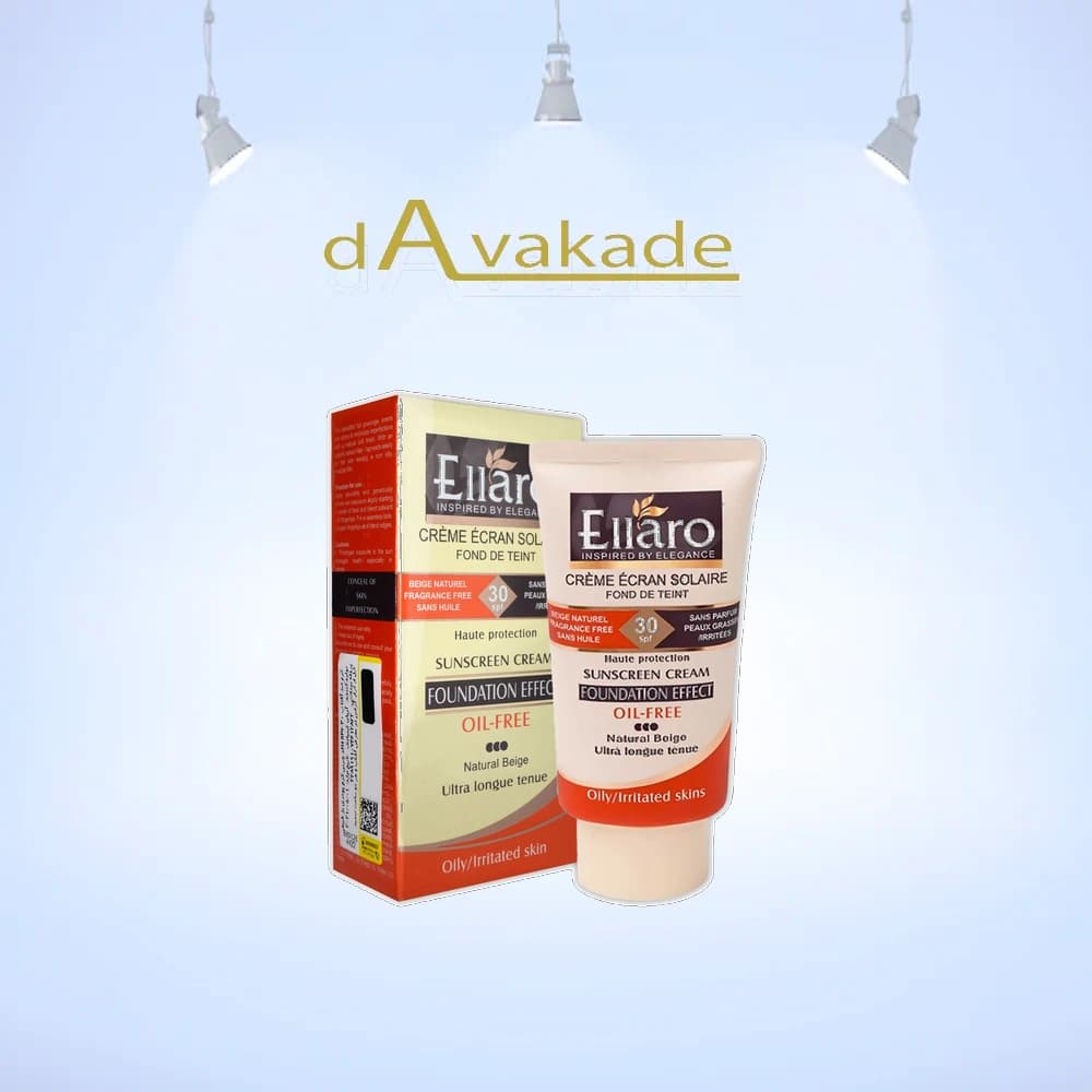 کرم ضد آفتاب رنگی انواع پوست SPF50 الارو بژ طبیعی Ellaro — تصویر ۳
