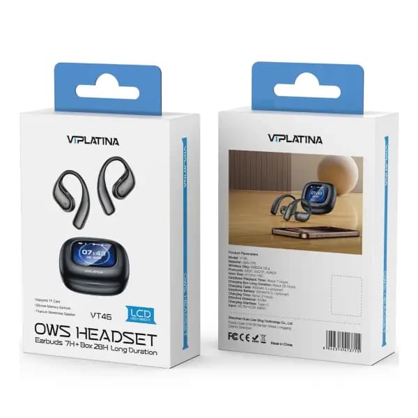 هندزفری بلوتوث القایی وی آی پلاتینا مدل VIPLATINA OWS Headset VT46 — تصویر ۲