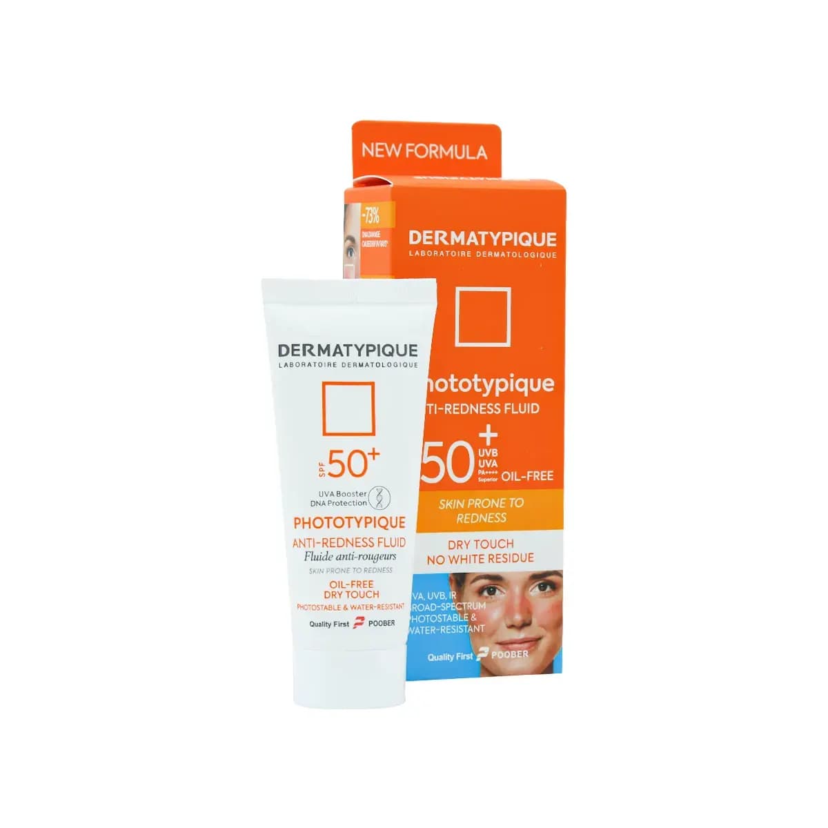 فلوئید ضد آفتاب بی رنگ پوست قرمز و حساس SPF50 درماتیپیک 40 میلی لیتر — تصویر ۱۱