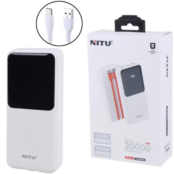 پاوربانک 20000 هزار 22.5 وات فست شارژ نیتو مدل Nitu NPB20 — تصویر ۶