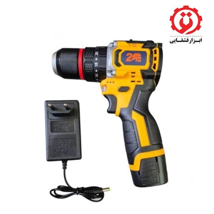 دریل شارژی 16.8 ولت 13 میلیمتر دو سرعته پی ام مدل DCE16Z