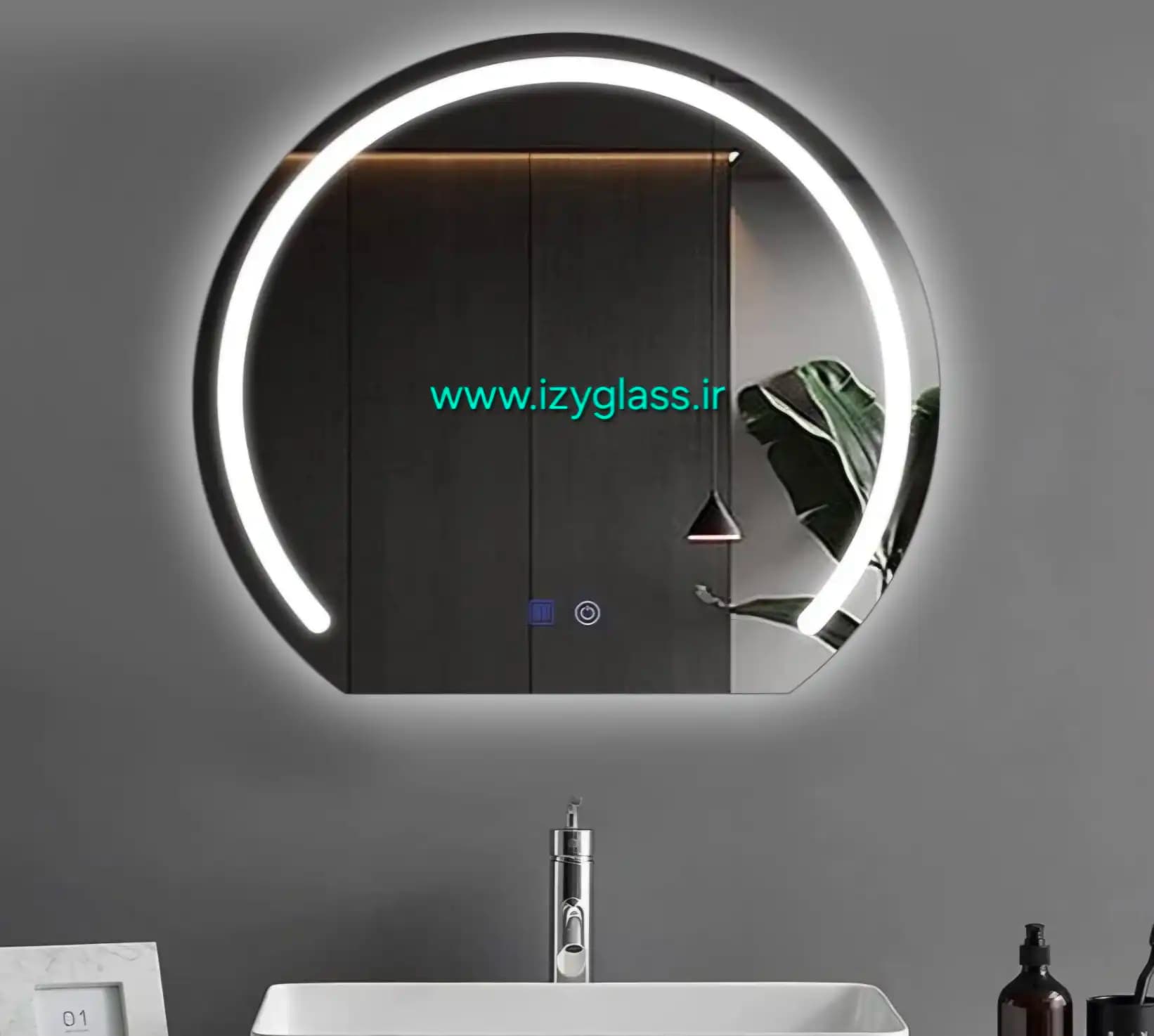 آینه گرد دستشویی C617 — تصویر ۲