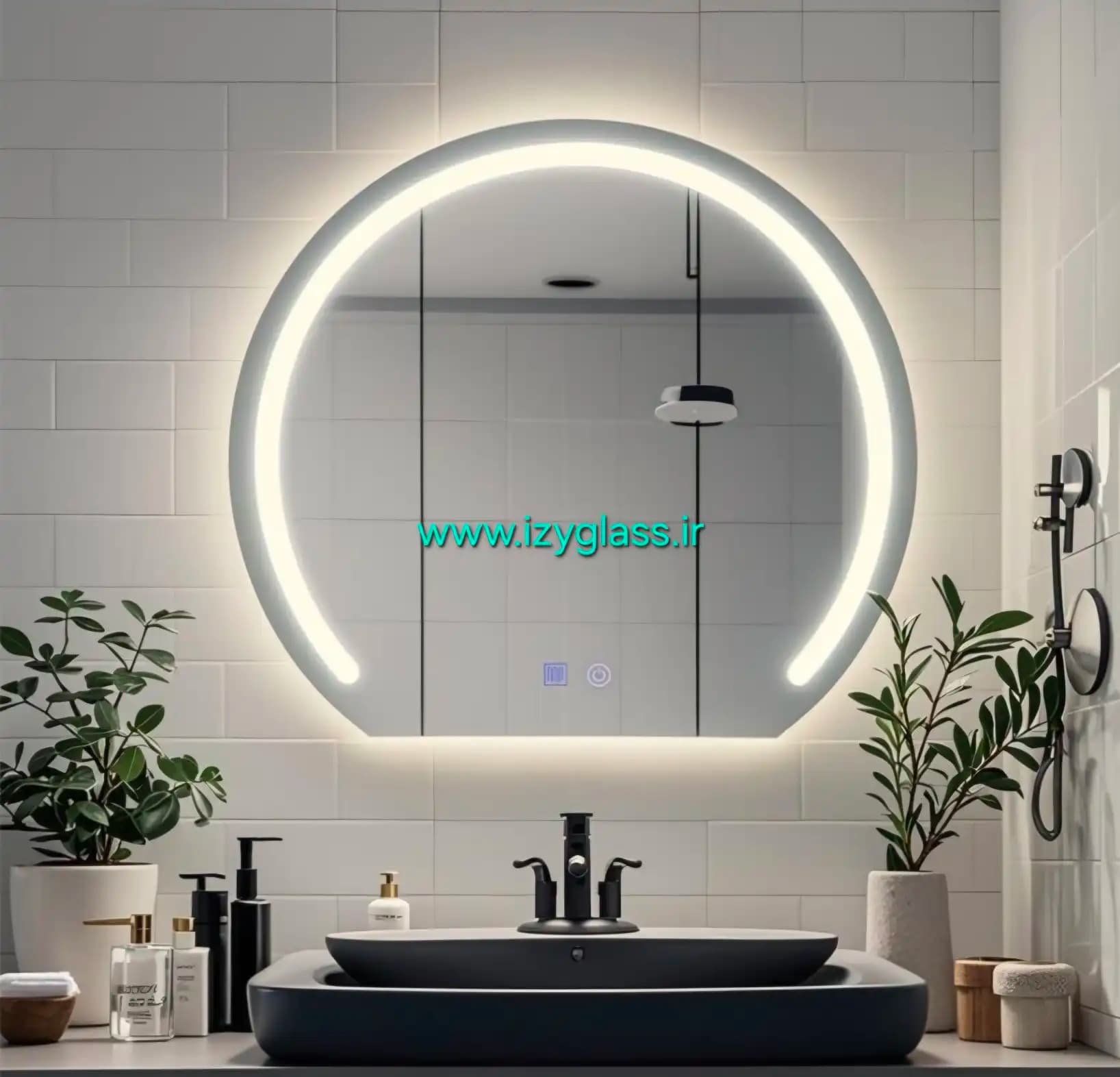 آینه گرد دستشویی C617 — تصویر ۳
