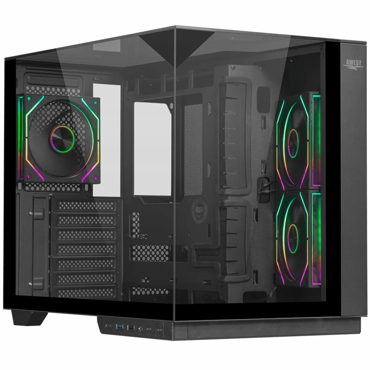 قاب کیس گیمینگ Awest AQ17-TG – Black