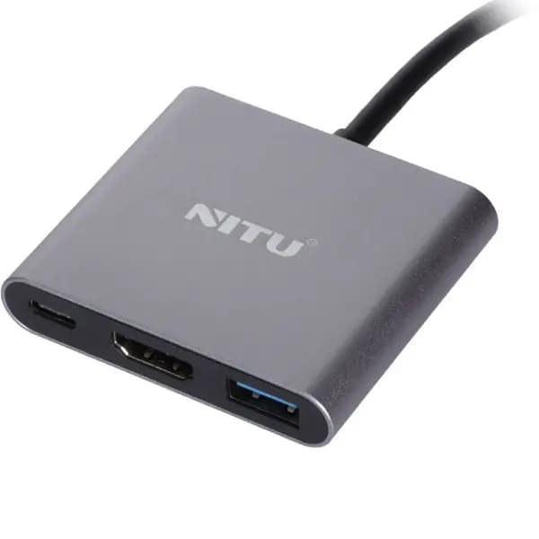 هاب و تبدیل Type-C به HDMI سه پورت نیتو مدل Nitu NN36