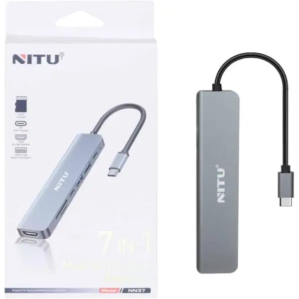 هاب 7 پورت نیتو مدل Nitu Type-C NN37 — تصویر ۵