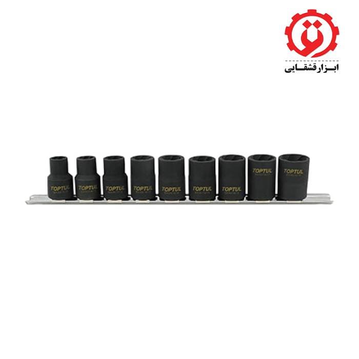 ست ریلی بکس بازکننده پیچ های آسیب دیده 9 عددی درایو 1/2 اینچ تاپ تول مدل GAAG0903