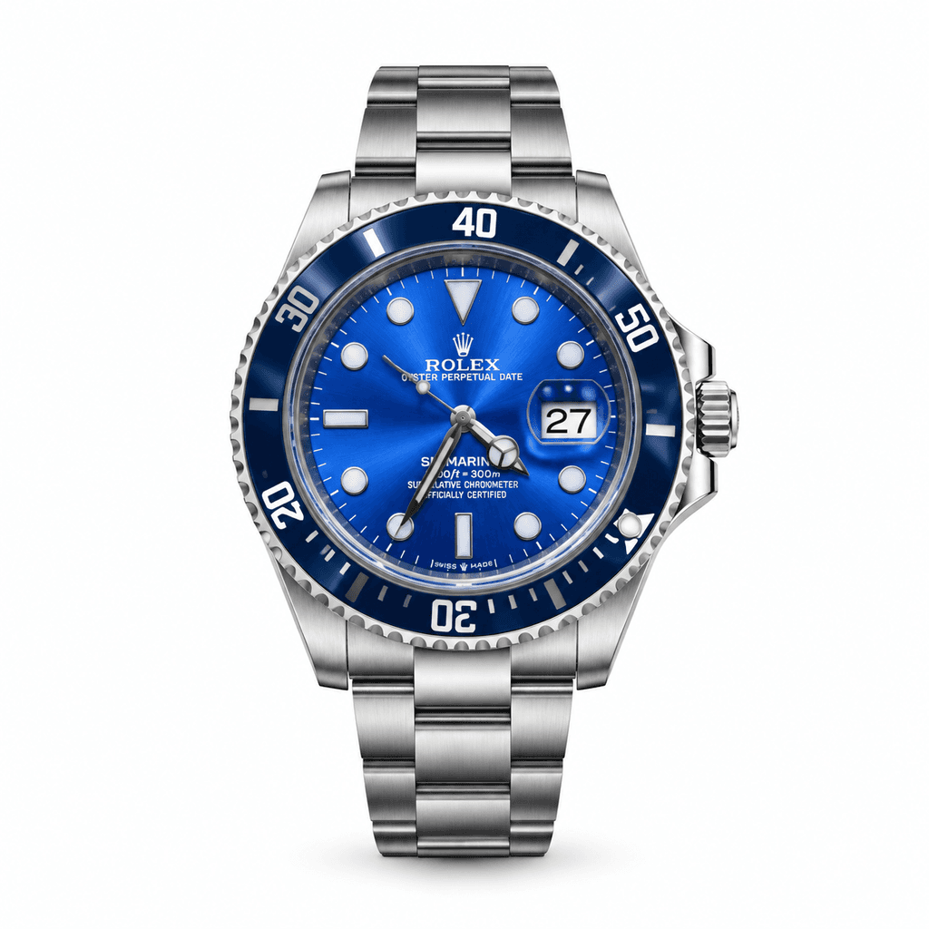 ساعت مچی مردانه طرح رولکس سابمارینر (Rolex Submariner Date) | قاب و بند استیل با زه چرخشی و ذرهبین تاریخ