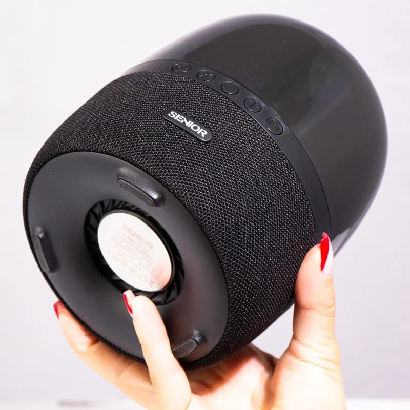 اسپیکر بلوتوثی کی اف-سنیور مدل R-810 طرح شیشه ای — تصویر ۴