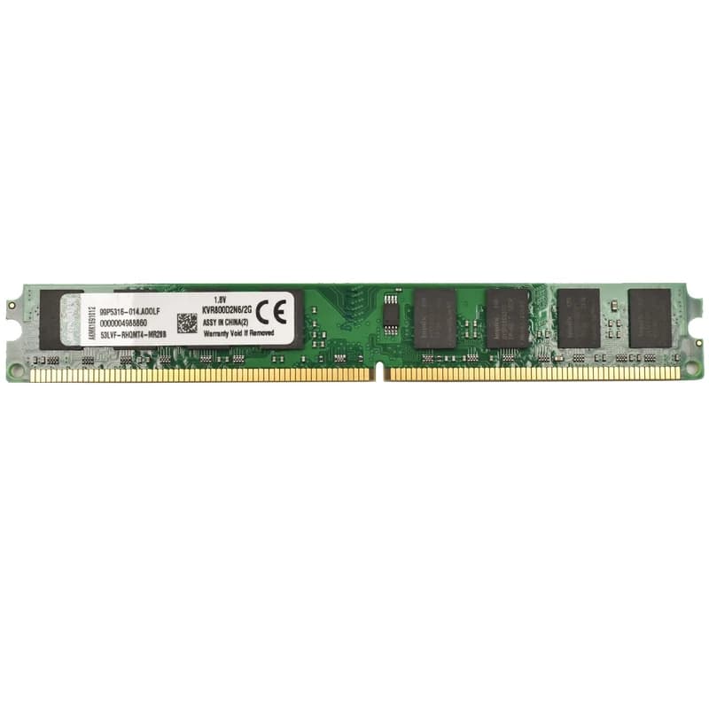 رم دسکتاپ DDR2 کینگستون ظرفیت 2 گیگابایت، تک کاناله، باس 800 مگاهرتز