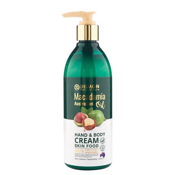 کرم مرطوب کننده دیلمون مدل Macadamia حجم 350 میلی لیتر | آبرسان و نرم کننده قوی پوست دست و بدن