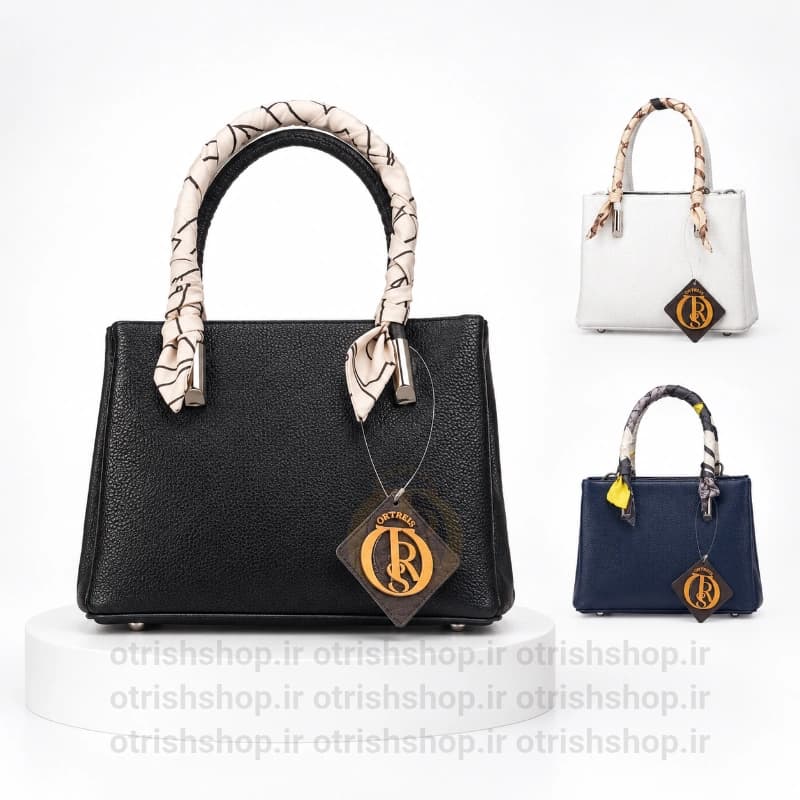 کیف زنانه کوچک مستطیلی دسته اسکارفی (چرم صنعتی شرانگ، بند دوشی تنظیمشو، استایل مینیمال شیک)