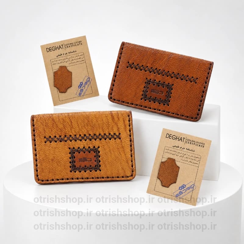 جاکارتی چرم طبیعی شتر رودوخت برند دقت (چرم اعلا، دست‌دوز، دارای شناسنامه اصالت)