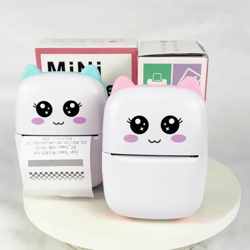 پرینتر حرارتی مدل MINI Printer pink — تصویر ۶