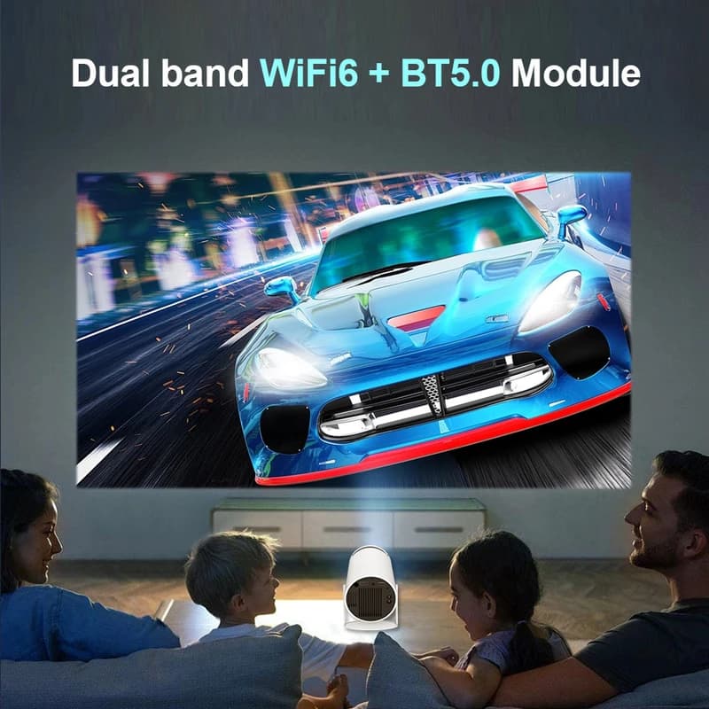 ویدئو پروژکتور قابل حمل مدل HY-300 با کیفیت 4K HD، 120 انسی لومن — تصویر ۸