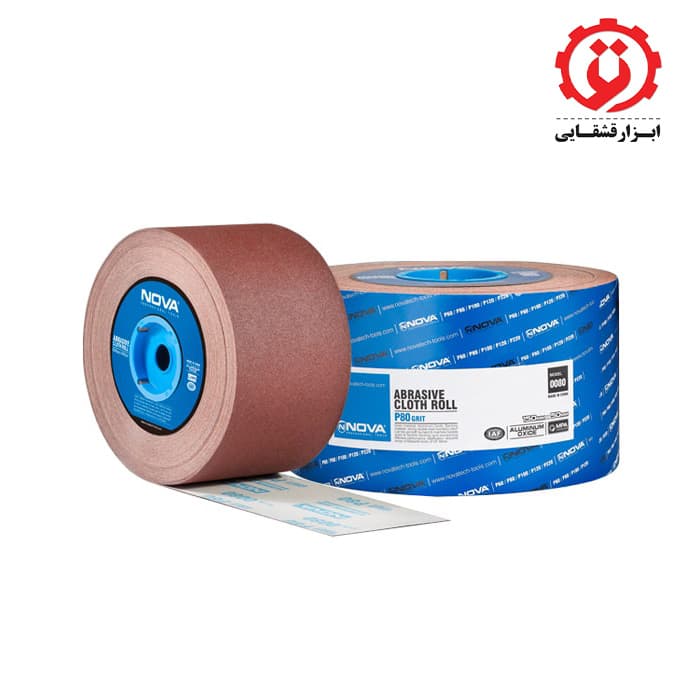 رول سنباده طول 50 متر با درجه زبری 80 نووا مدل 0080