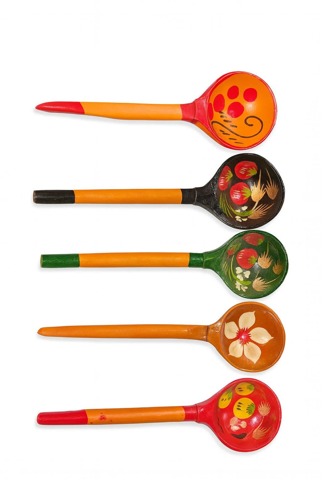 ملاقه چوبی گلدار(تک عددی)